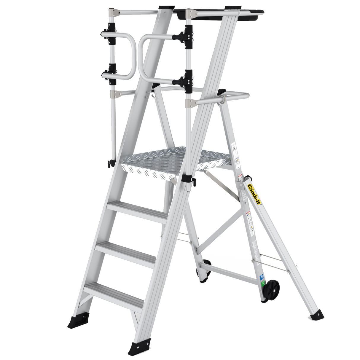 GPC Climb-It Large Platform Folding Step With Safety Gates
