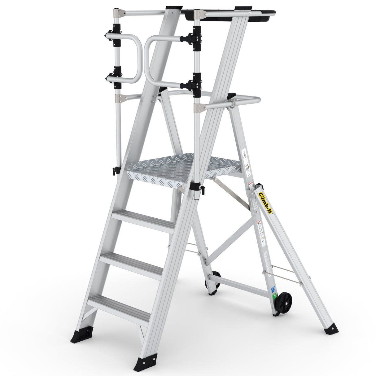 GPC Climb-It Large Platform Folding Step With Safety Gates