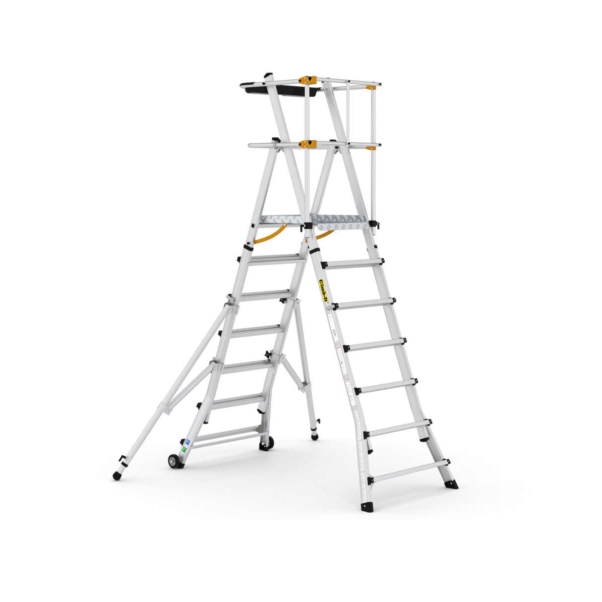 GPC Climb-It Folding Telescopic Large Platform Step - 7+3 Tread