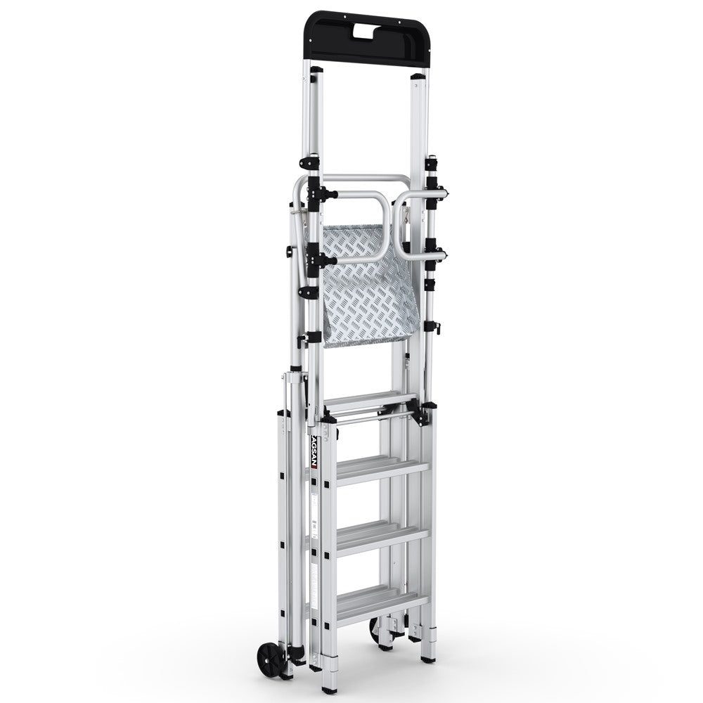 GPC Climb-It Folding Telescopic Large Platform Step With Safety Gates