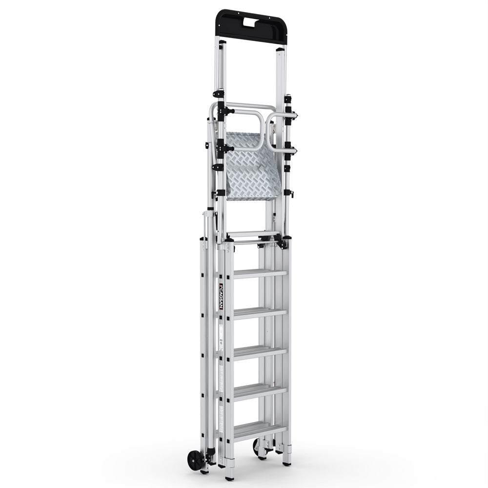 GPC Climb-It Folding Telescopic Large Platform Step With Safety Gates