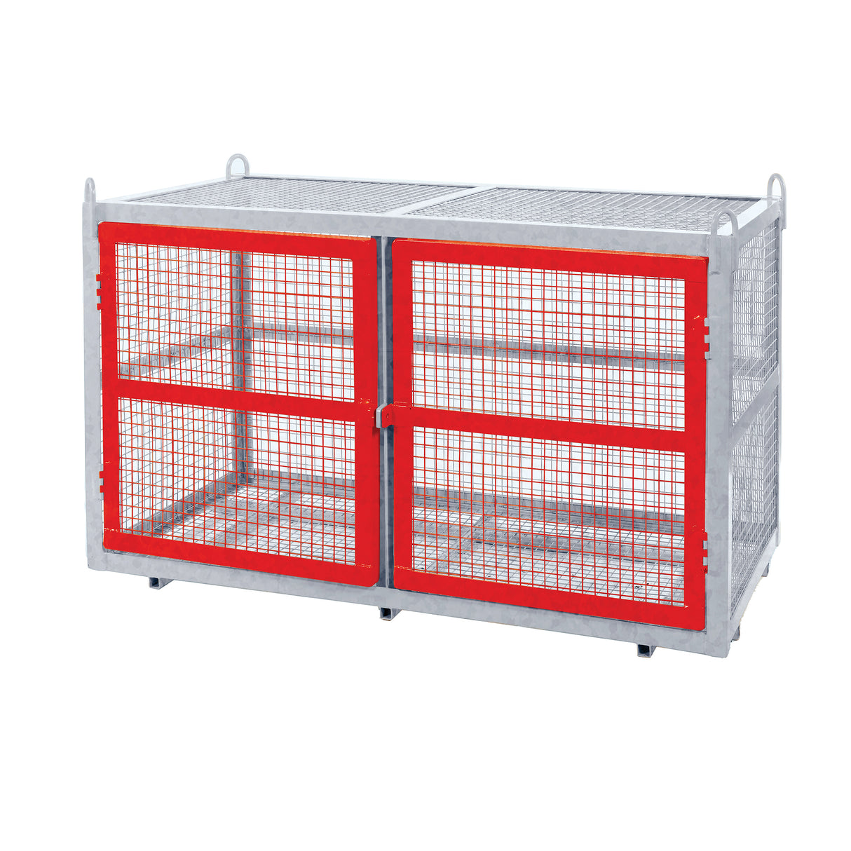 GPC Grenadier Security Cage - Galv'd & Red Doors