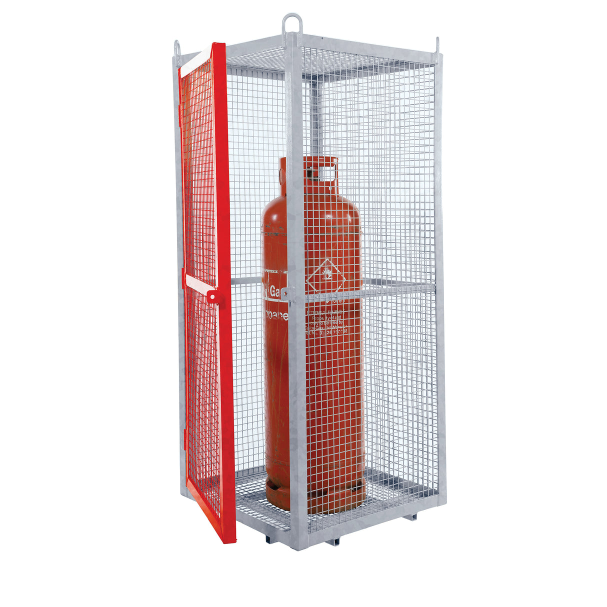 GPC Grenadier Security Cage - Galv'd & Red Doors