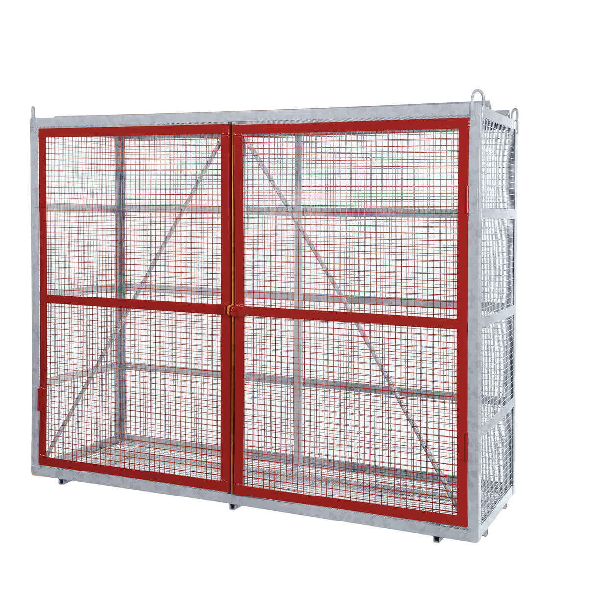GPC Grenadier Security Cage - Galv'd & Red Doors
