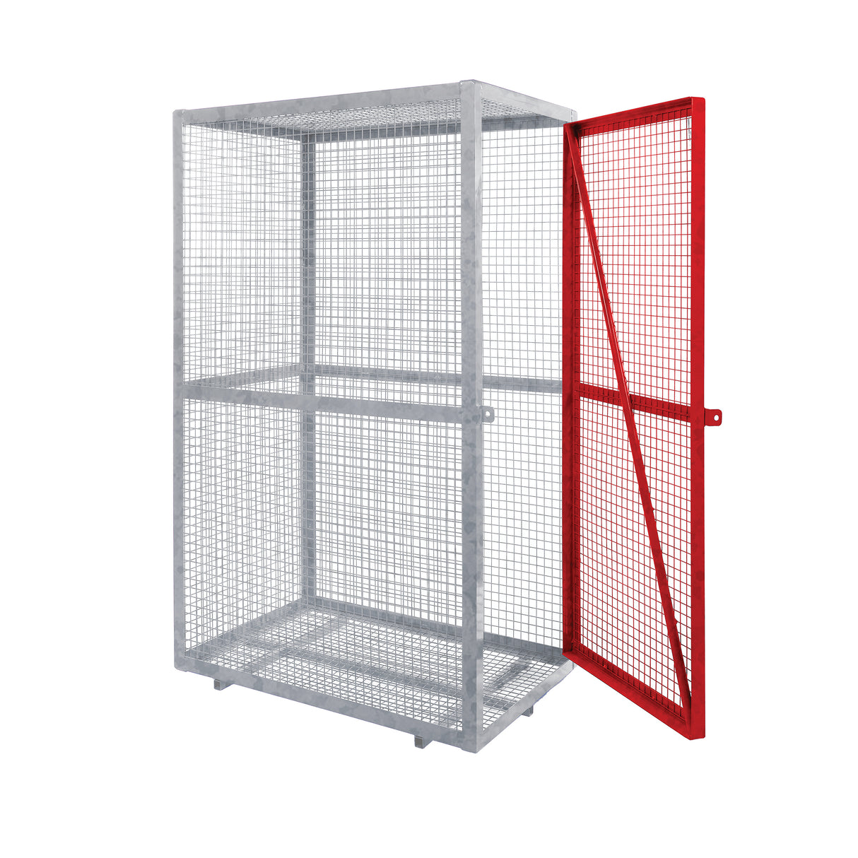 GPC Grenadier Security Cage - Galv'd & Red Doors