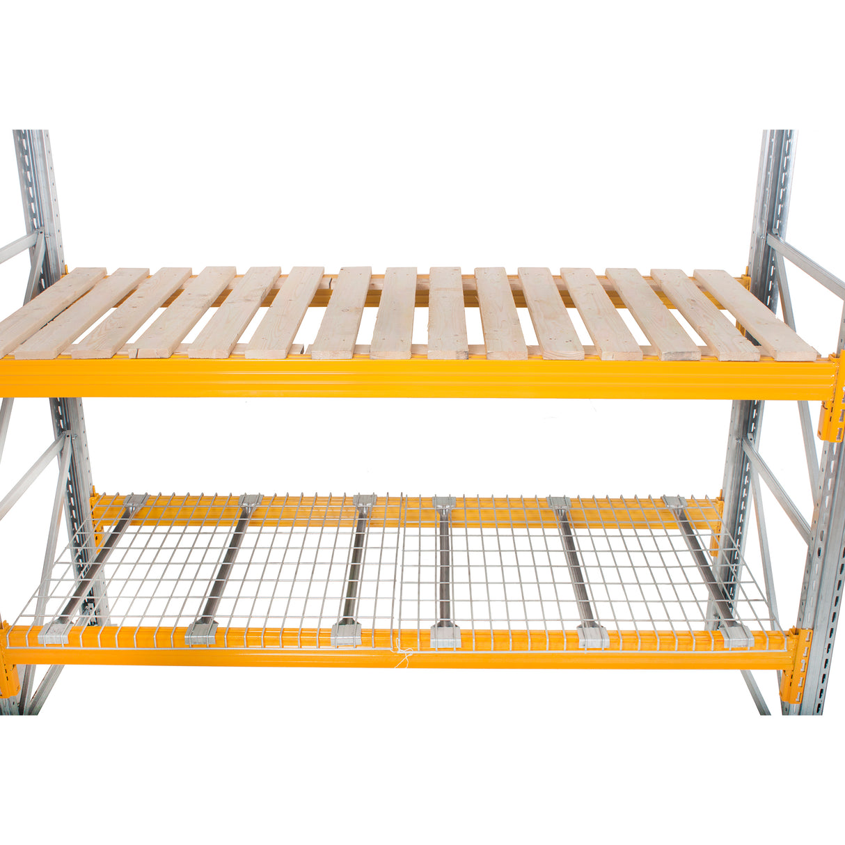 Anco Pallet Racking 2 Bay Run with Wide Beams