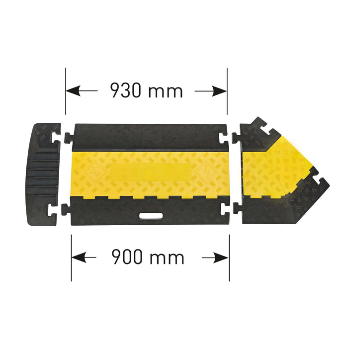 Moravia® TRAFFIC-LINE Cable/Hose Protection Ramp Large - 960 x 600 x 75mmH