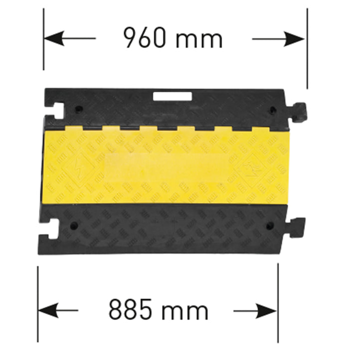 Moravia® TRAFFIC-LINE Cable/Hose Protection Ramp Large - 960 x 600 x 75mmH