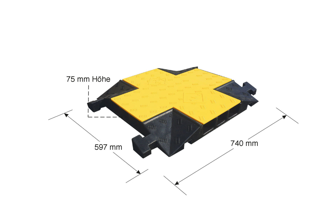 Moravia® TRAFFIC-LINE Cable/Hose Protection Ramp Large - 960 x 600 x 75mmH