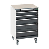Bott Cubio Mobile Cabinet with 5 Drawers
