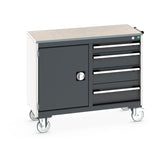 Bott Cubio Mobile Cabinet 50/50 Cupboard / 4 Drawer