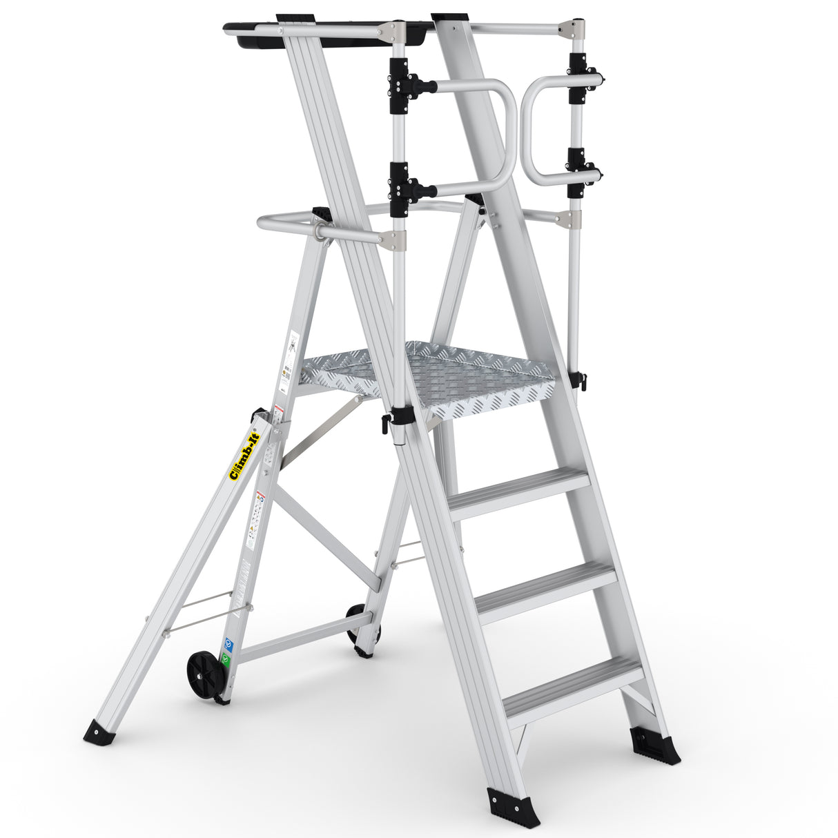 GPC Climb-It Large Platform Folding Step With Safety Gates