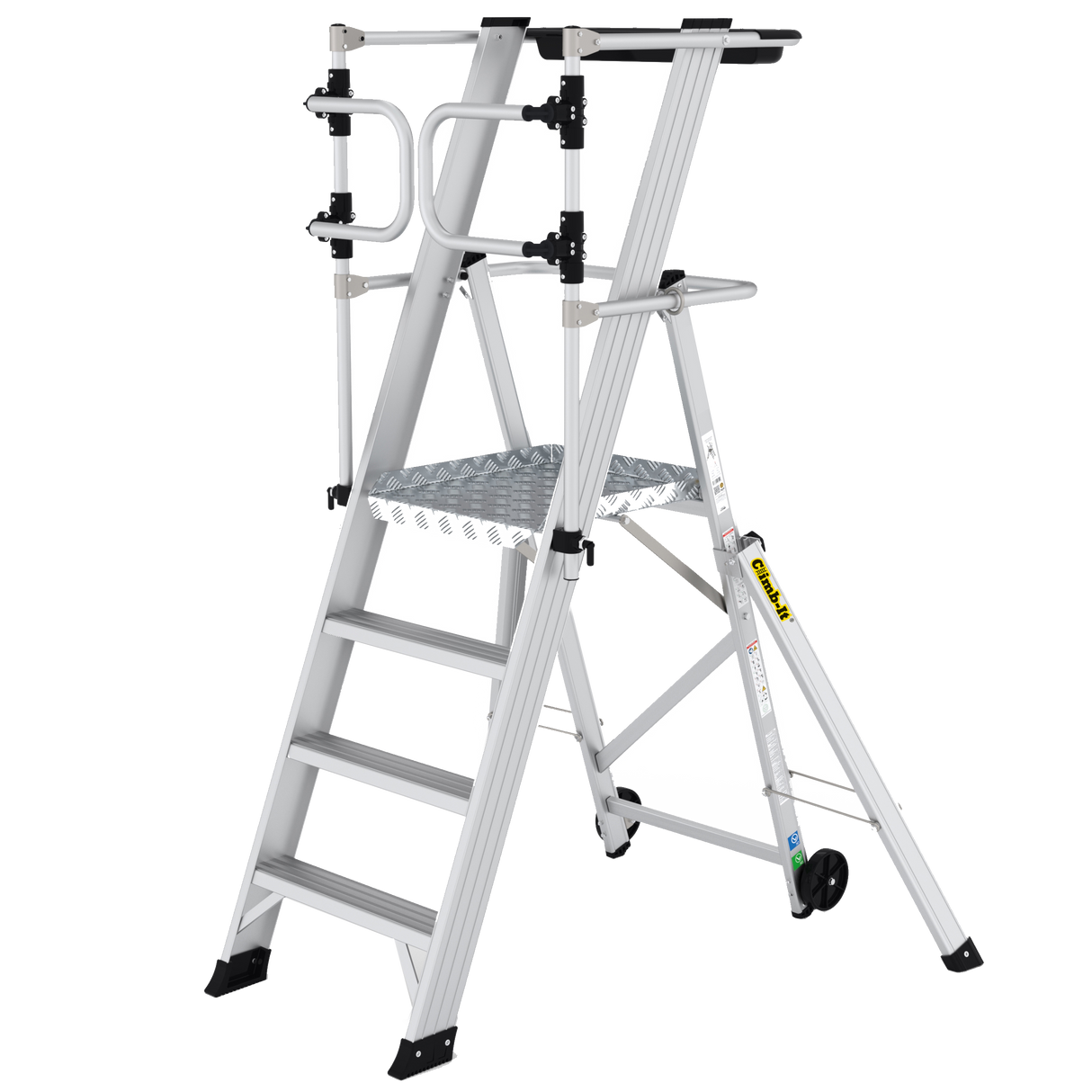 GPC Climb-It Large Platform Folding Step With Safety Gates
