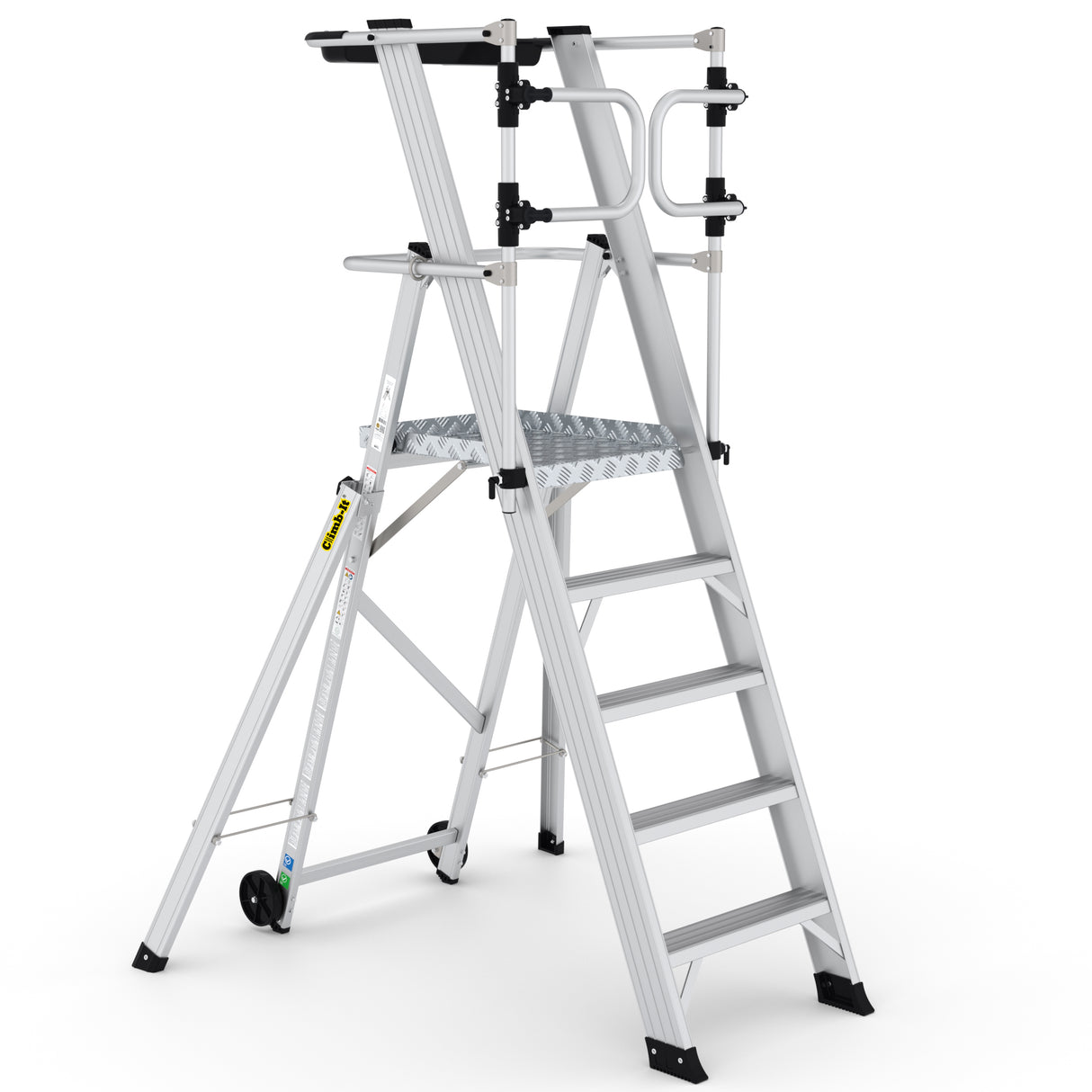 GPC Climb-It Large Platform Folding Step With Safety Gates