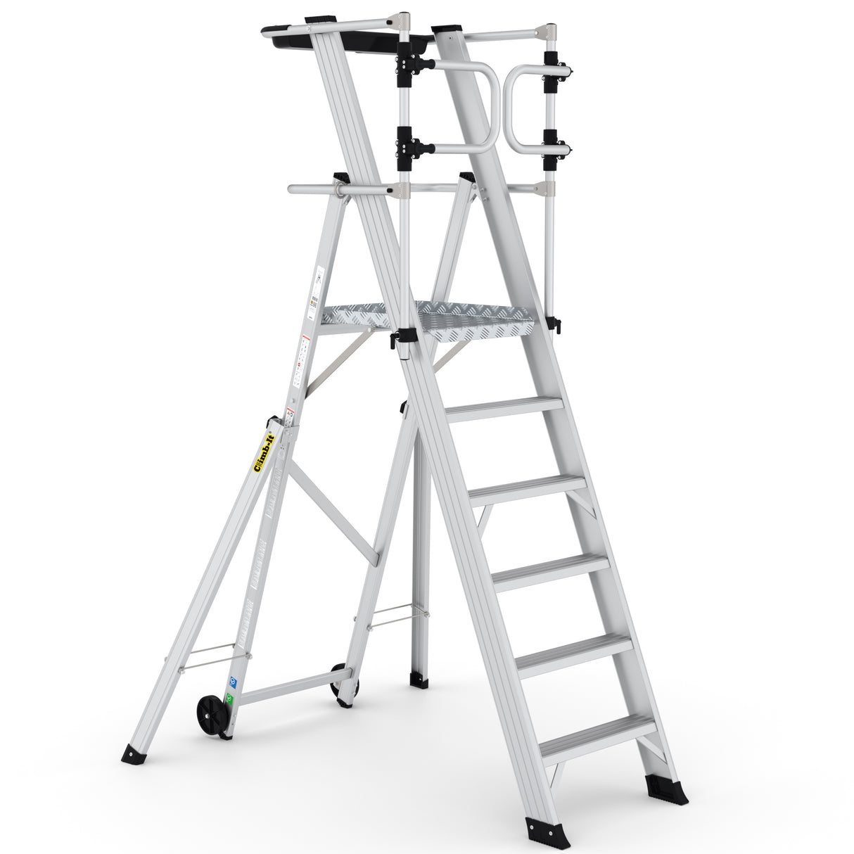 GPC Climb-It Large Platform Folding Step With Safety Gates