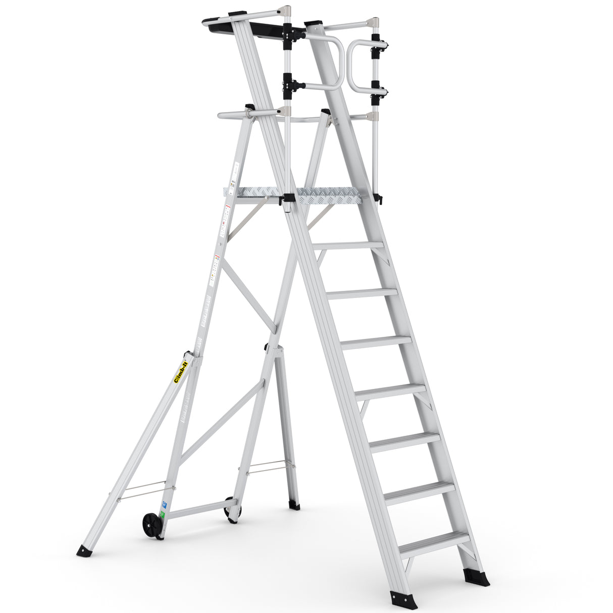 GPC Climb-It Large Platform Folding Step With Safety Gates