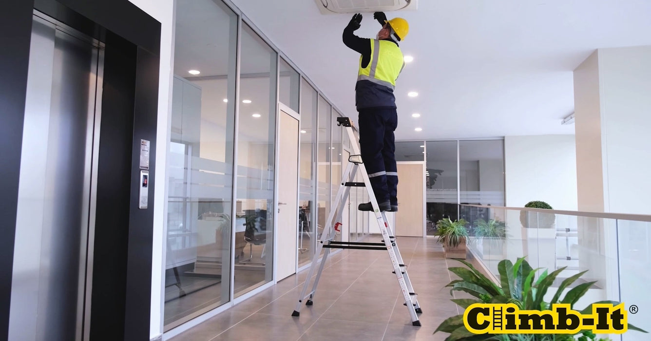 GPC® Climb-It® Professional Stepladder With Carry Handle