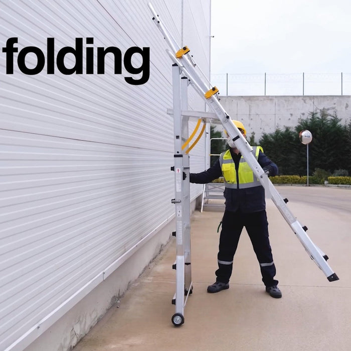 GPC Climb-It Folding Telescopic Large Platform Step - 7+3 Tread