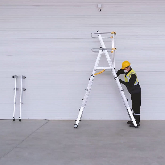 GPC® Climb-It® Folding Telescopic Large Platform Step - 7+3 Tread