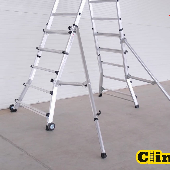 GPC® Climb-It® Folding Telescopic Large Platform Step - 7+3 Tread