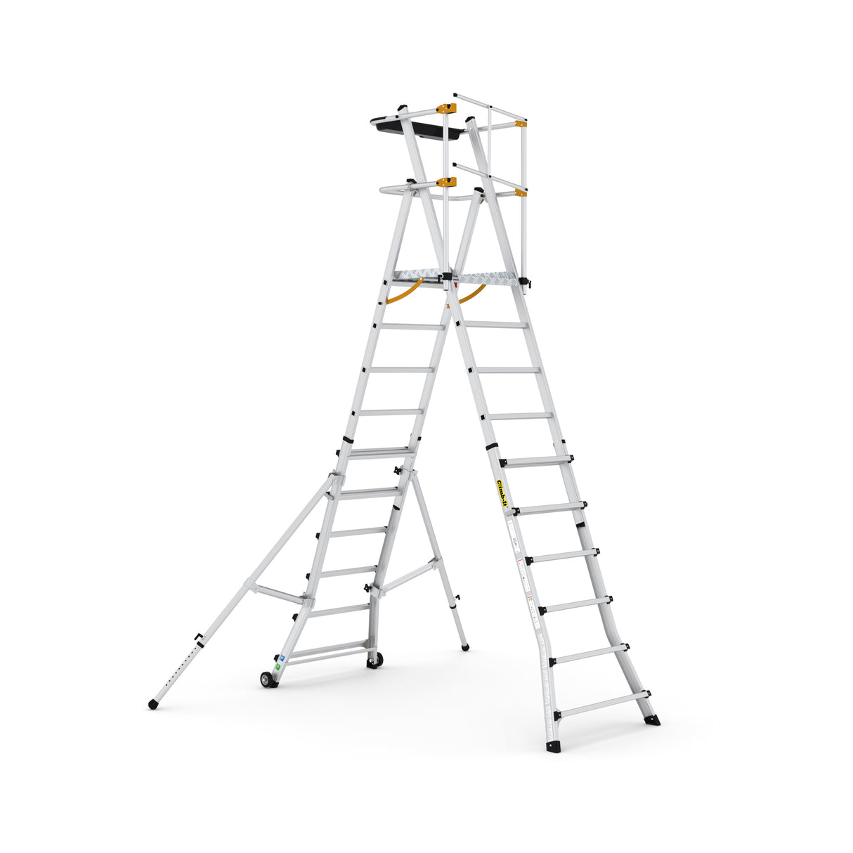GPC Climb-It Folding Telescopic Large Platform Step - 7+3 Tread