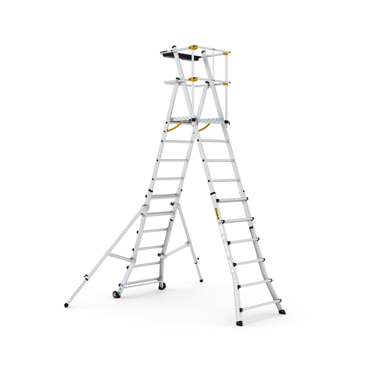 GPC Climb-It Folding Telescopic Large Platform Step - 7+3 Tread
