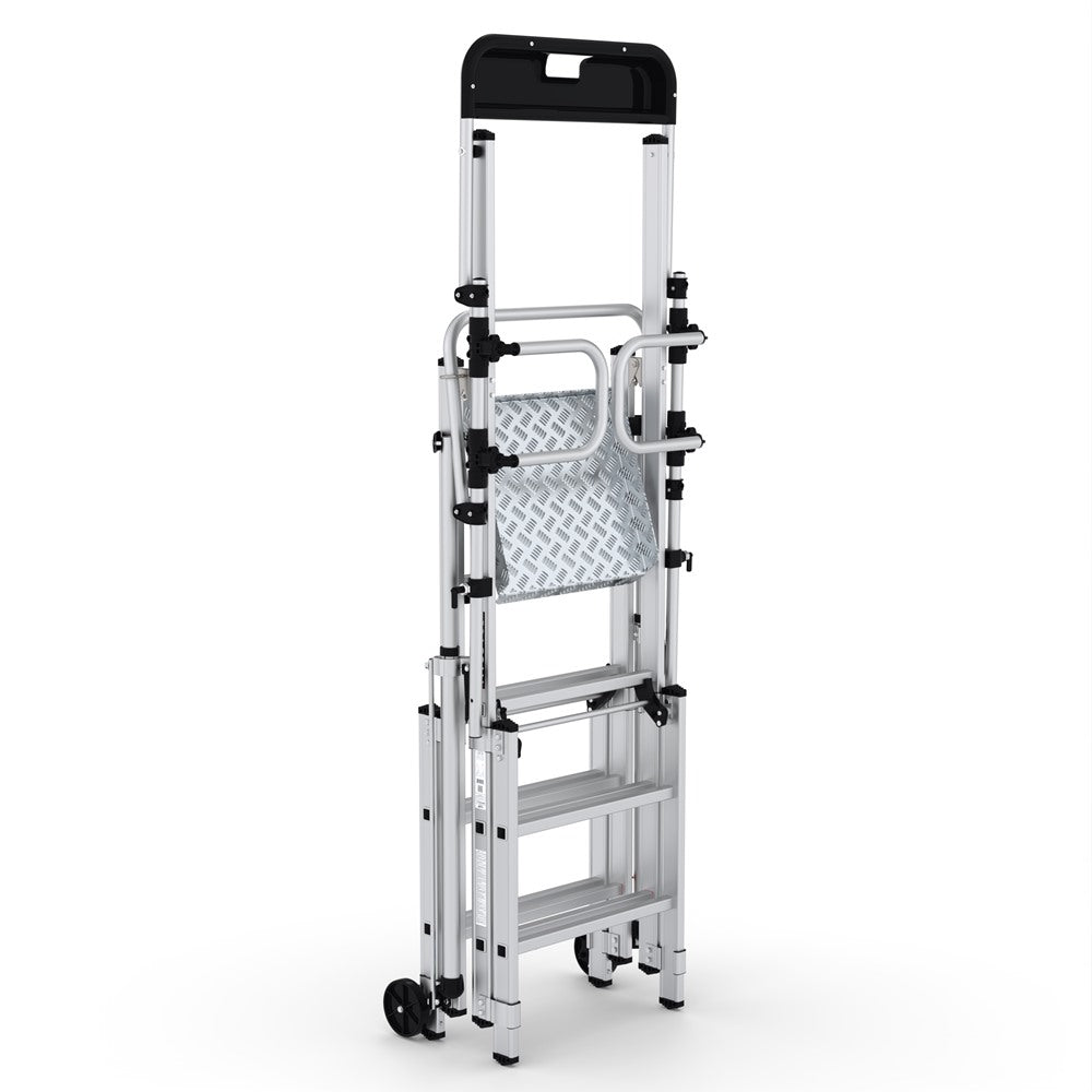 GPC Climb-It Folding Telescopic Large Platform Step With Safety Gates