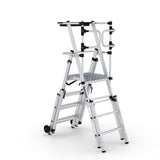 GPC Climb-It Folding Telescopic Large Platform Step With Safety Gates