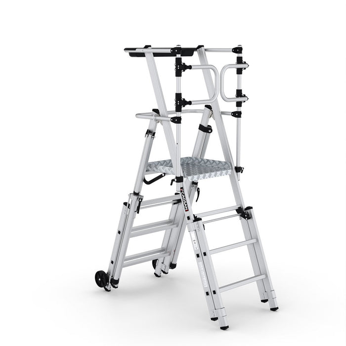GPC Climb-It Folding Telescopic Large Platform Step With Safety Gates