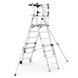 GPC Climb-It Folding Telescopic Large Platform Step With Safety Gates