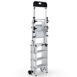 GPC Climb-It Folding Telescopic Large Platform Step With Safety Gates