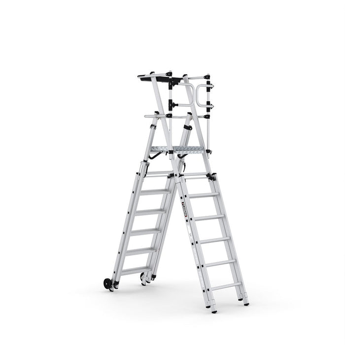 GPC Climb-It Folding Telescopic Large Platform Step With Safety Gates
