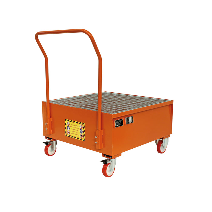 Justrite® Mobile Steel Drum Spill Containment Tanks