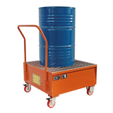 Justrite Mobile Steel Drum Spill Containment Tanks