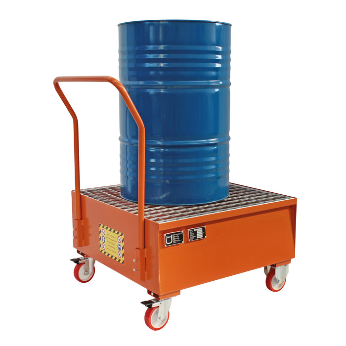 Justrite® Mobile Steel Drum Spill Containment Tanks