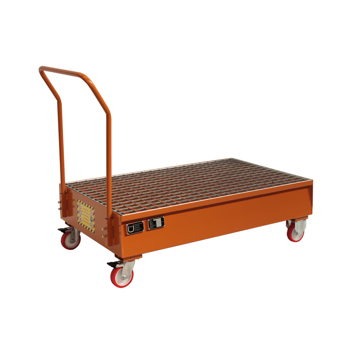 Justrite® Mobile Steel Drum Spill Containment Tanks