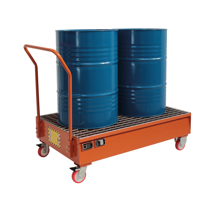 Justrite® Mobile Steel Drum Spill Containment Tanks