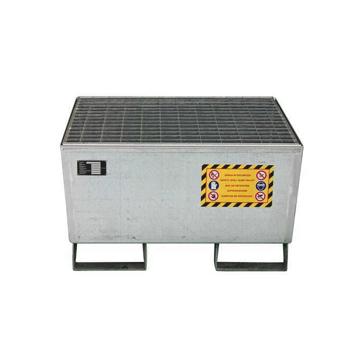 Justrite® Steel Drum Spill Containment Tank - Galvanised