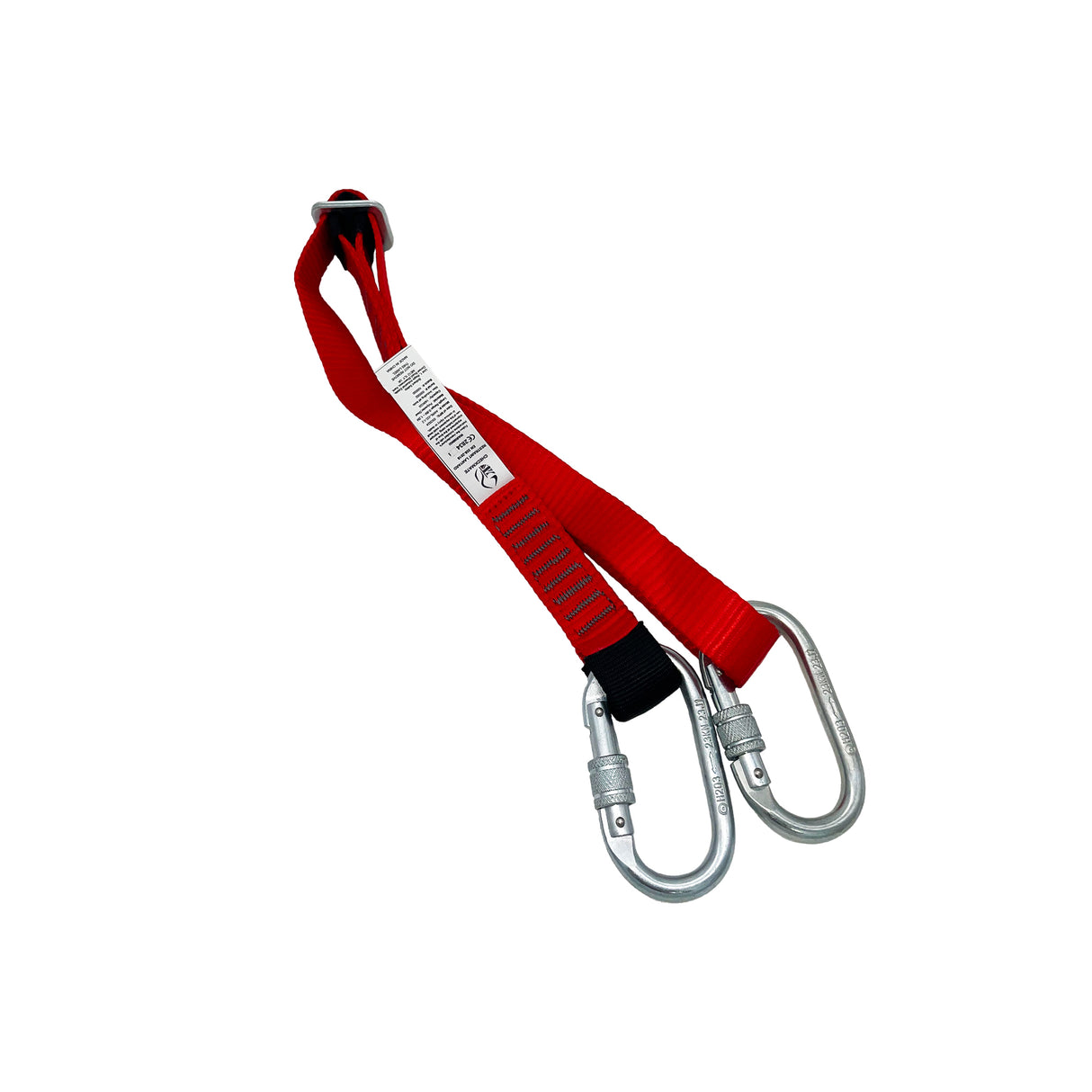 Checkmate Adjustable Webbing Restraint Lanyard 1.2m to 2m c/w Steel Screwgate Carabiners