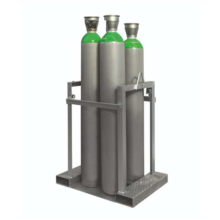 Justrite® Steel Gas Cylinder Transportation Pallet - Galvanised
