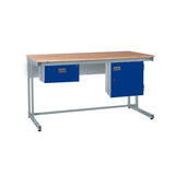 QMP Cantilever Workbenches - Solid Beech Worktop