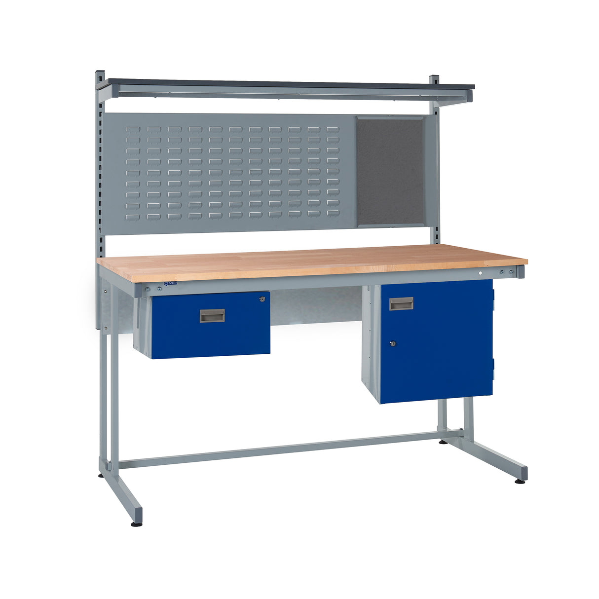 QMP Cantilever Workbenches - Solid Beech Worktop