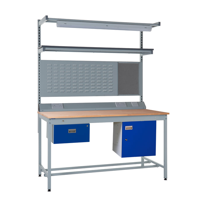 QMP® Square Tube Workbench - Beech Top