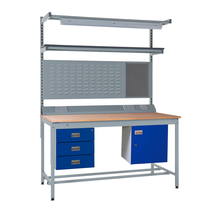 QMP® Square Tube Workbench - Beech Top
