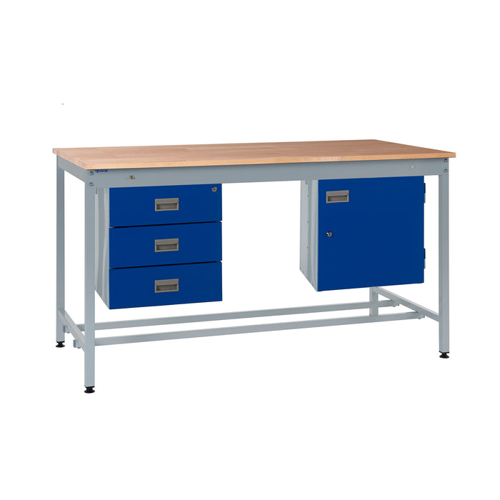 QMP® Square Tube Workbench - Beech Top