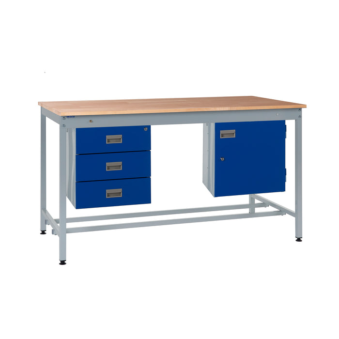QMP® Square Tube Workbench - Beech Top