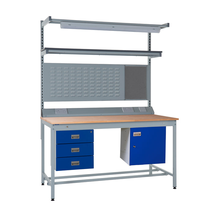 QMP® Square Tube Workbench - Beech Top