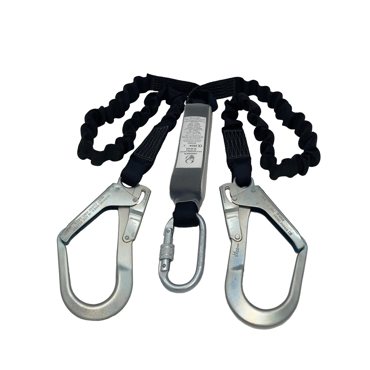 Checkmate Twin Leg Elasticated Shock Absorbing Lanyard 1.8m