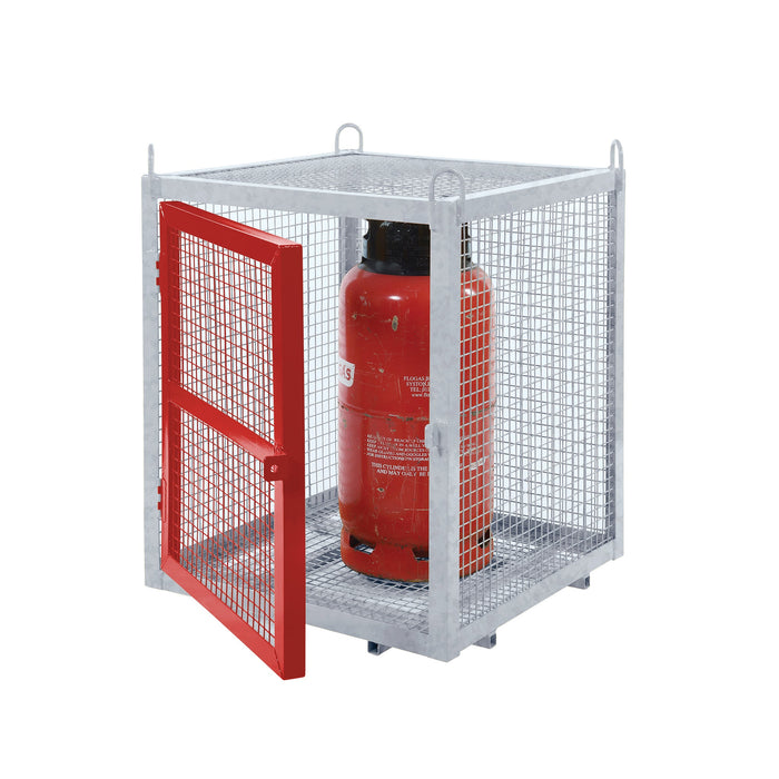 GPC Grenadier Security Cage - Galv'd & Red Doors