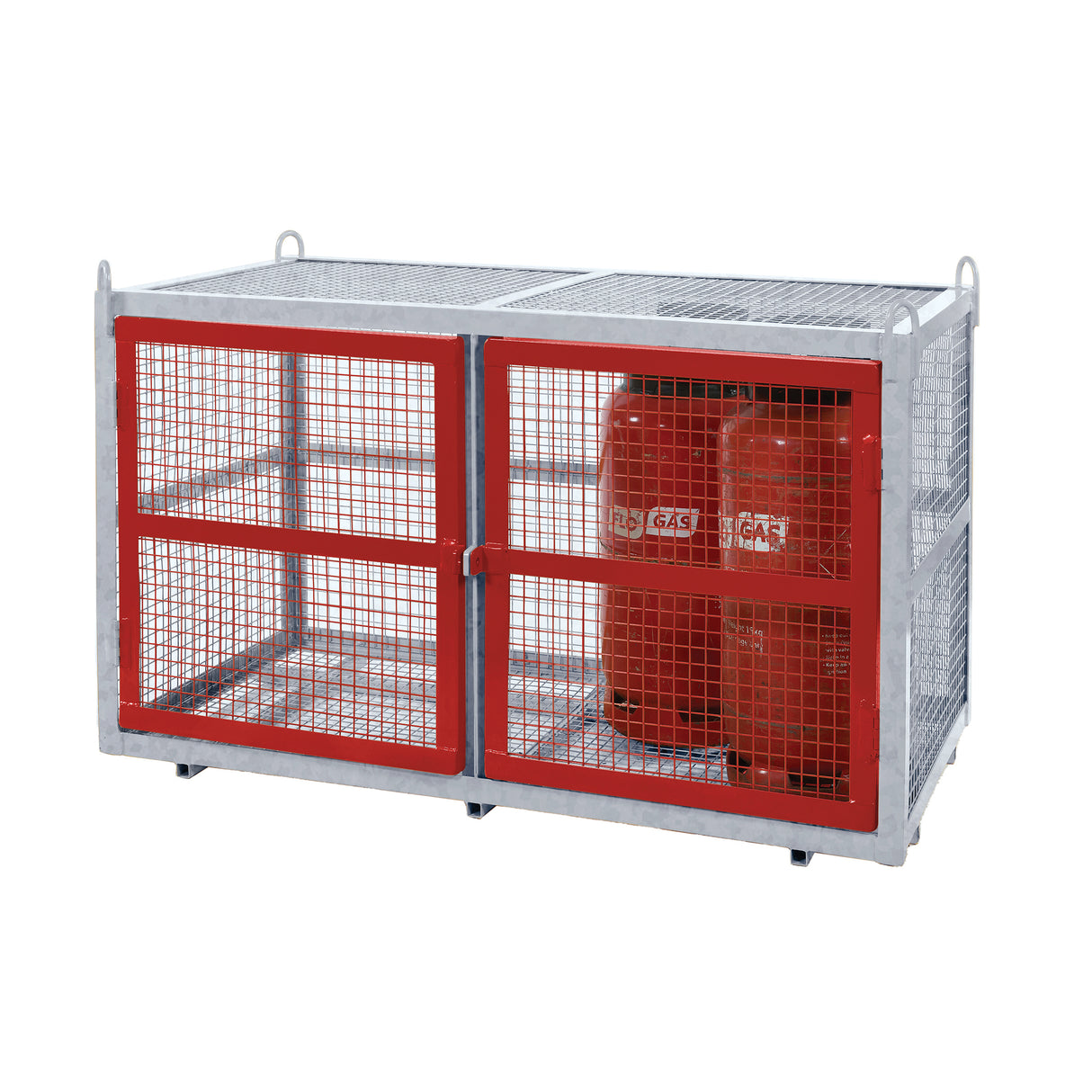 GPC Grenadier Security Cage - Galv'd & Red Doors